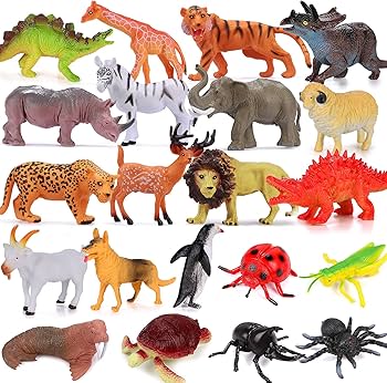動物フィギュアセット 恐竜とリアルな動物 恐竜と動物フィギュアセット - メルカリ